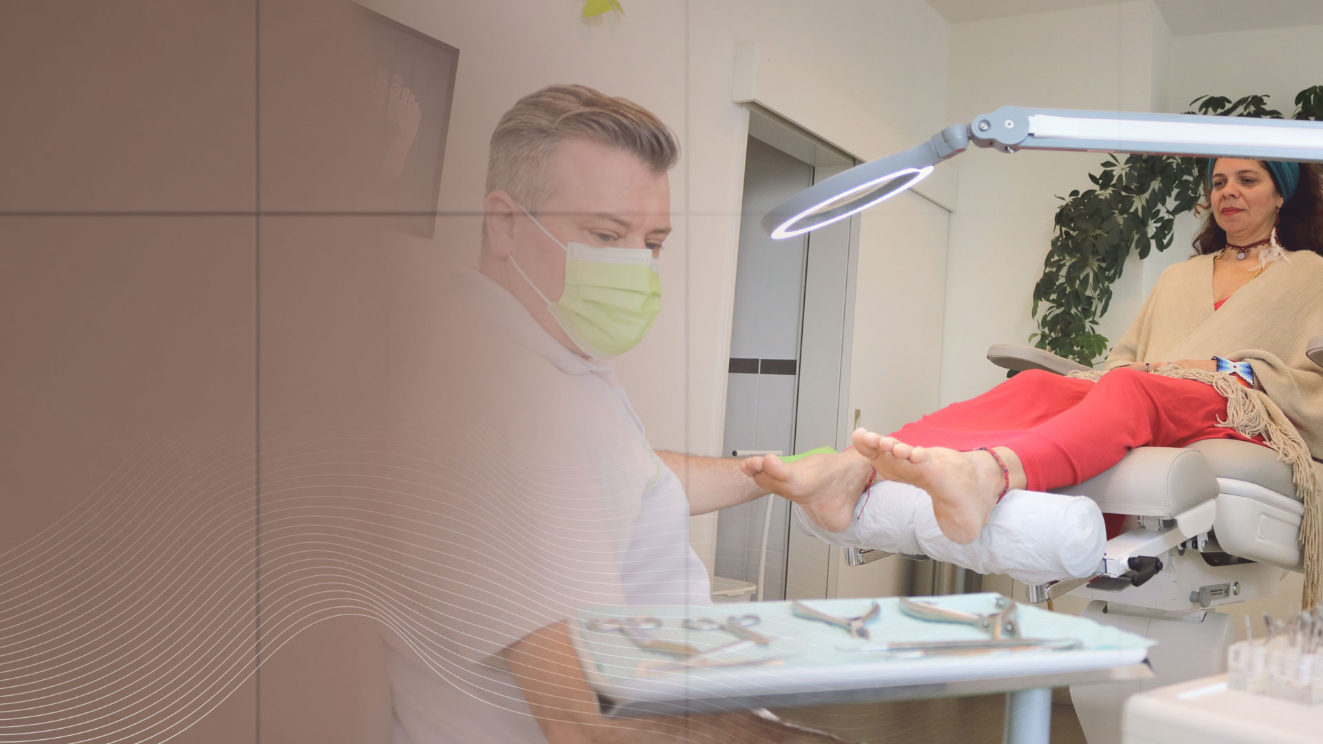 Behandlung in der Fusspflege Praxis in Zürich Wipkingen mit Felix Ender