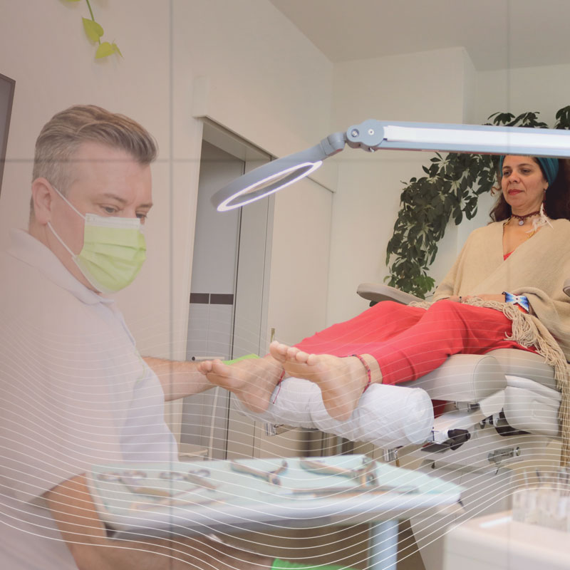 Einblick in die Fusspflege Praxis von Felix Ender in Zürich Wipkingen